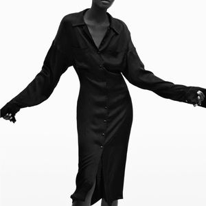 Black Satin Zara Dress